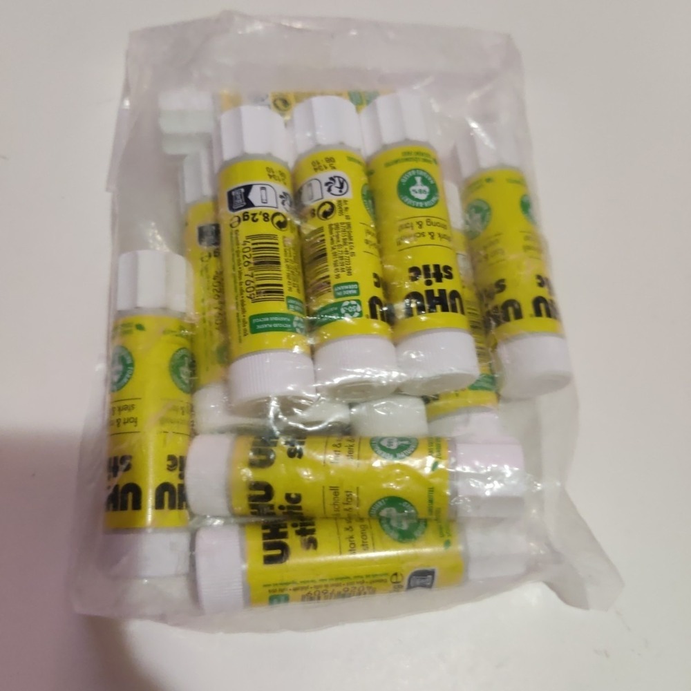 UHU Stic Glue Stick - 8.2g -‎ Solvent Free - Clear Application - (12-pack) New